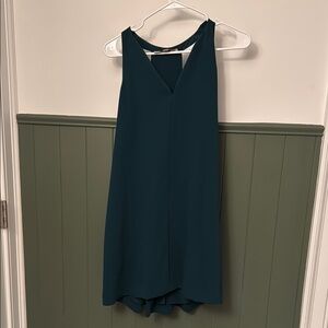 Elegant Teal Sleeveless Women's Dress